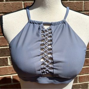 Ron Jon bikini top -blue/grey color size L jr